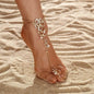 Boho Beaded Anklet for Women - Summer Beach Toe Bracelet, 22+5cm