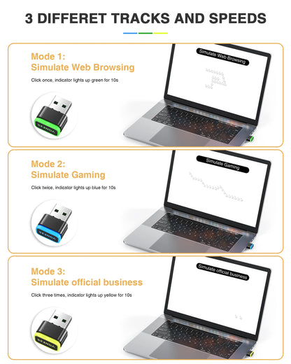 Undetectable Mouse Mover Keeps Computer Awake Simulate Mouse USB Mouse Jiggler Seenda Computer Accessories