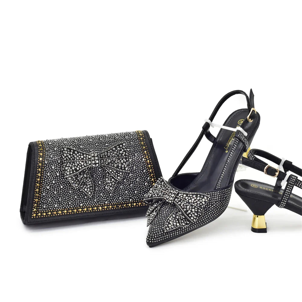 Italian Shoes And Bag Sets For Evening Party HFG1-1