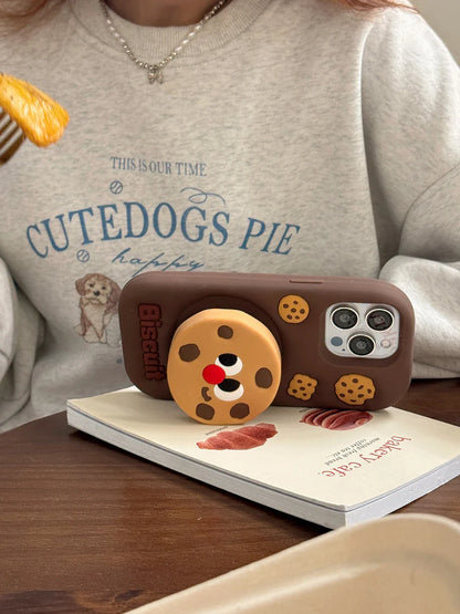 Funny Stand Holder Cookies Soft Silicone Phone Case