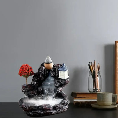 Waterfall Backflow Incense For Home And Office Decoration With Incense Cones