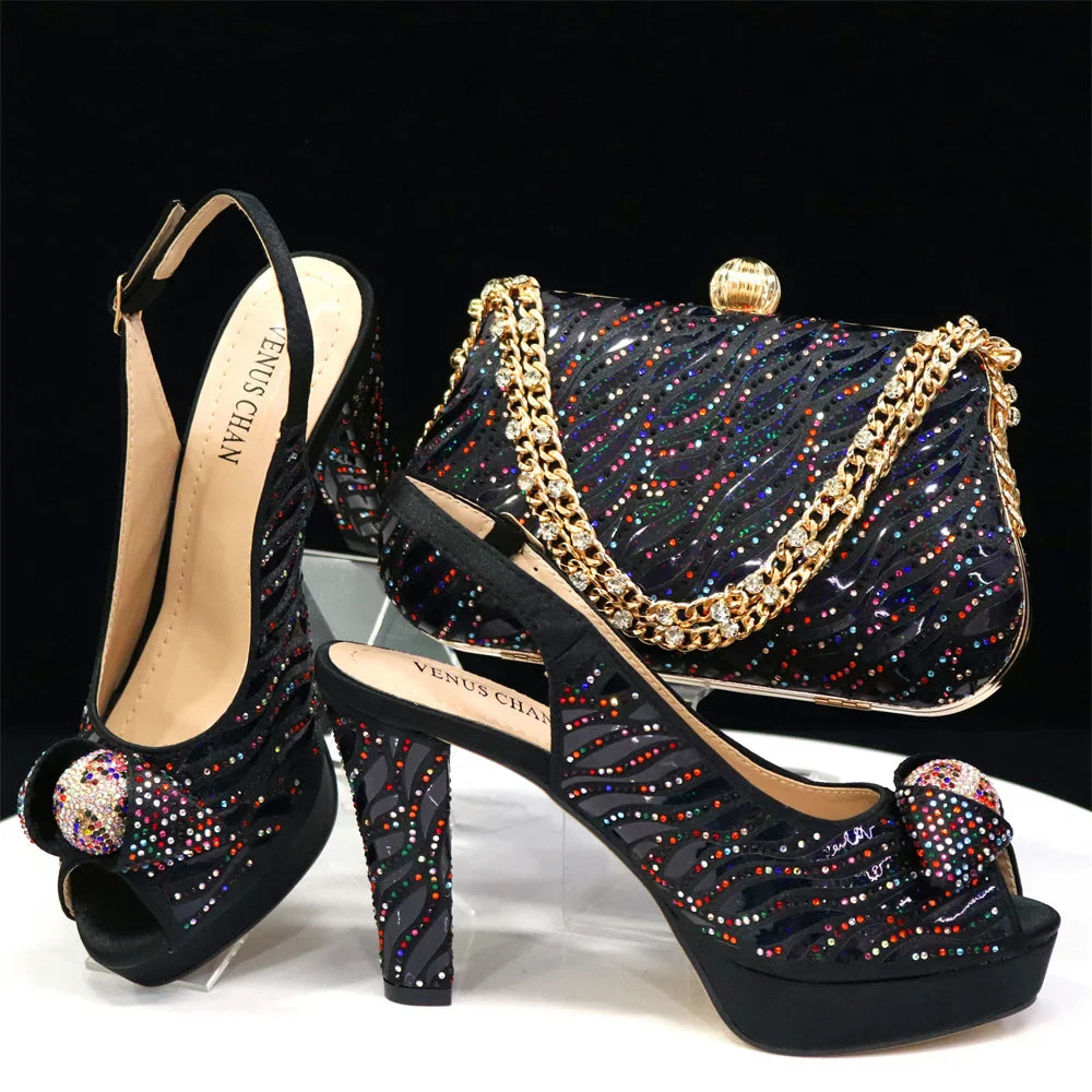 New Arrival Shoes and Matching Bags Set HJK1-58