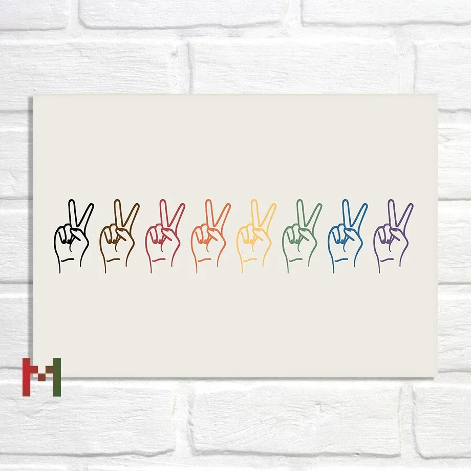 Abstract Pride Art Canvas Print Wall Decor LGBT Home Art