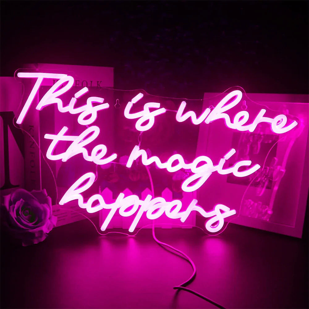 Wedding Neon Light Letters LED Sign Bar room decoration Party Bedroom Playroom Cave Children's Room Shop Home Wall Decoration