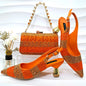 High Quality African Style Ladies Shoes And Bags Set INHGF1-11