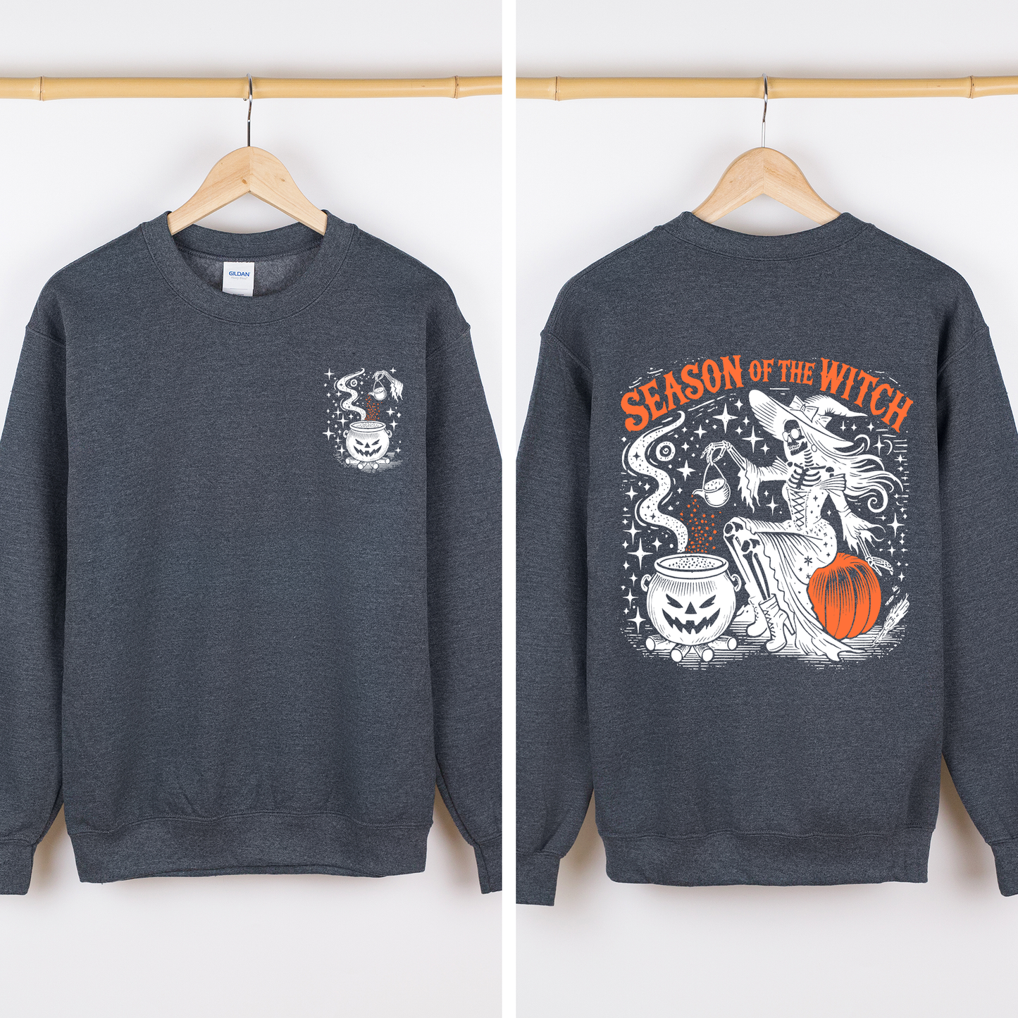 Season of the Witch, Halloween, Front and Back, Spooky Sweatshirt