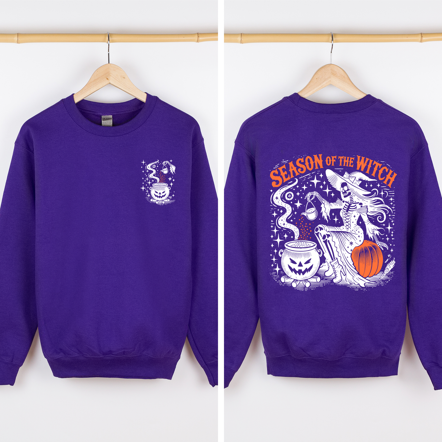 Season of the Witch, Halloween, Front and Back, Spooky Sweatshirt