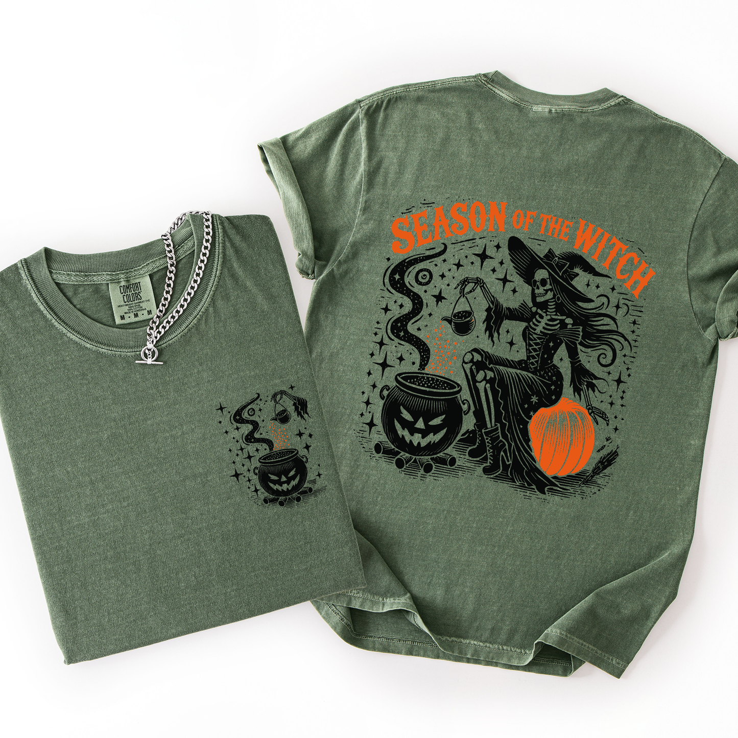 Season of the Witch, Halloween, Front and Back, Spooky, Comfort Colors T-Shirt