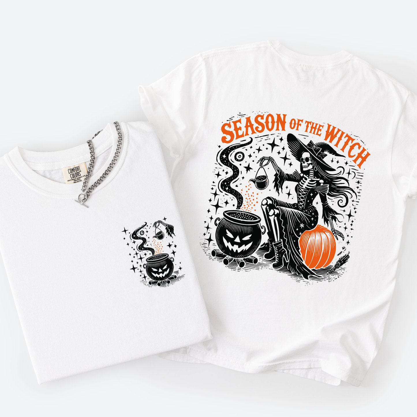 Season of the Witch, Halloween, Front and Back, Spooky, Comfort Colors T-Shirt