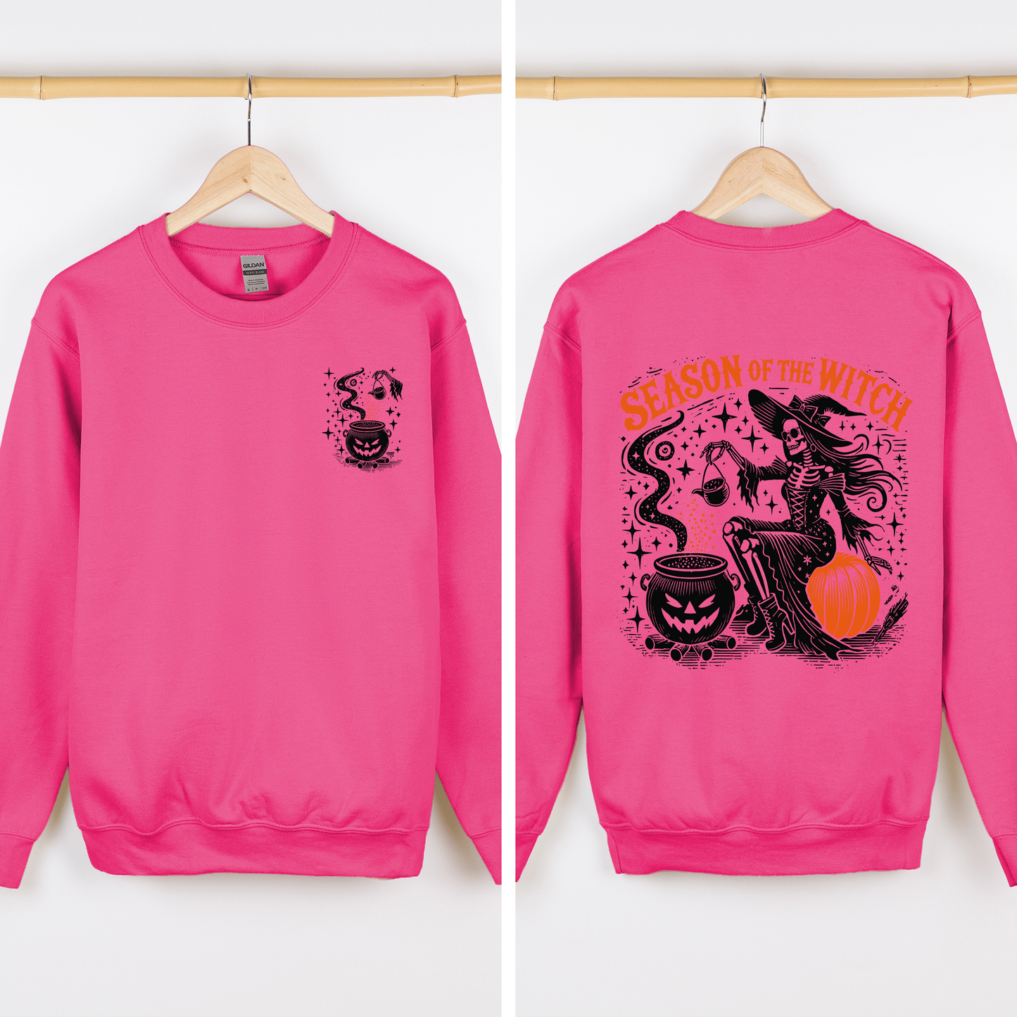 Season of the Witch, Halloween, Front and Back, Spooky Sweatshirt