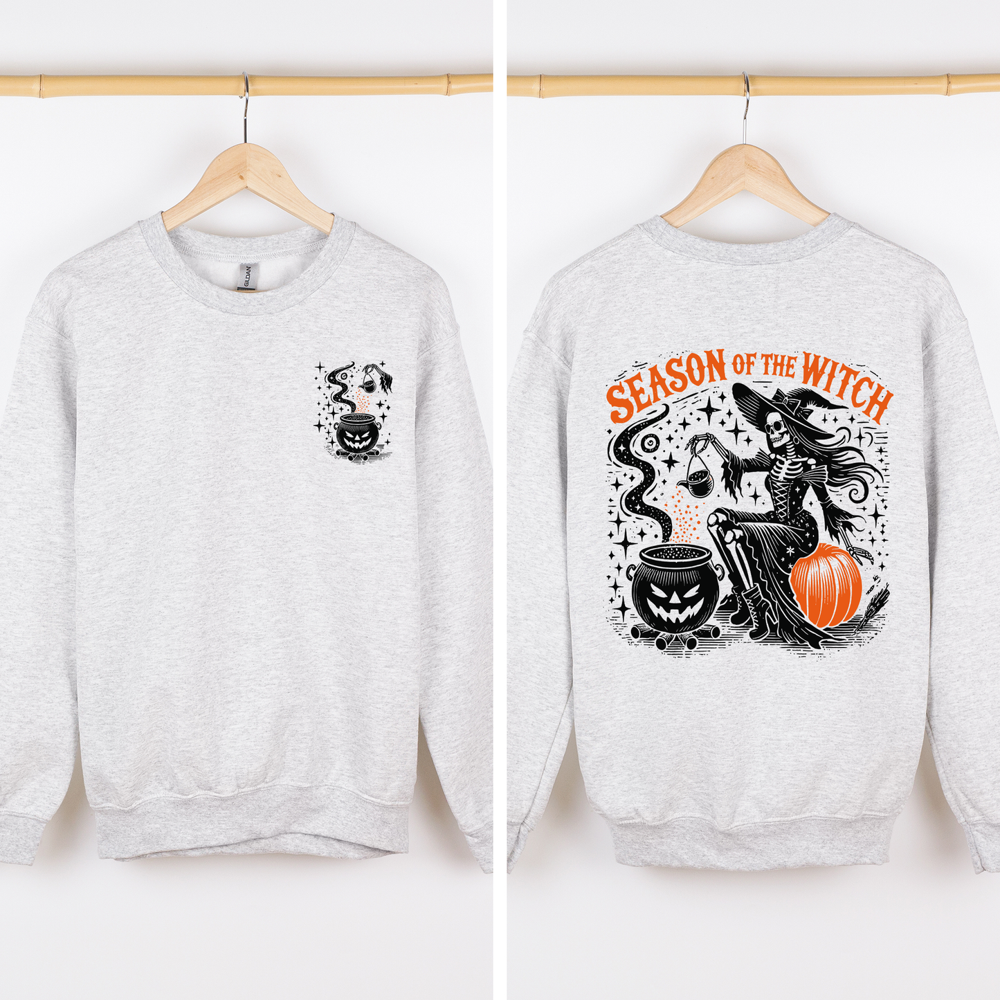 Season of the Witch, Halloween, Front and Back, Spooky Sweatshirt