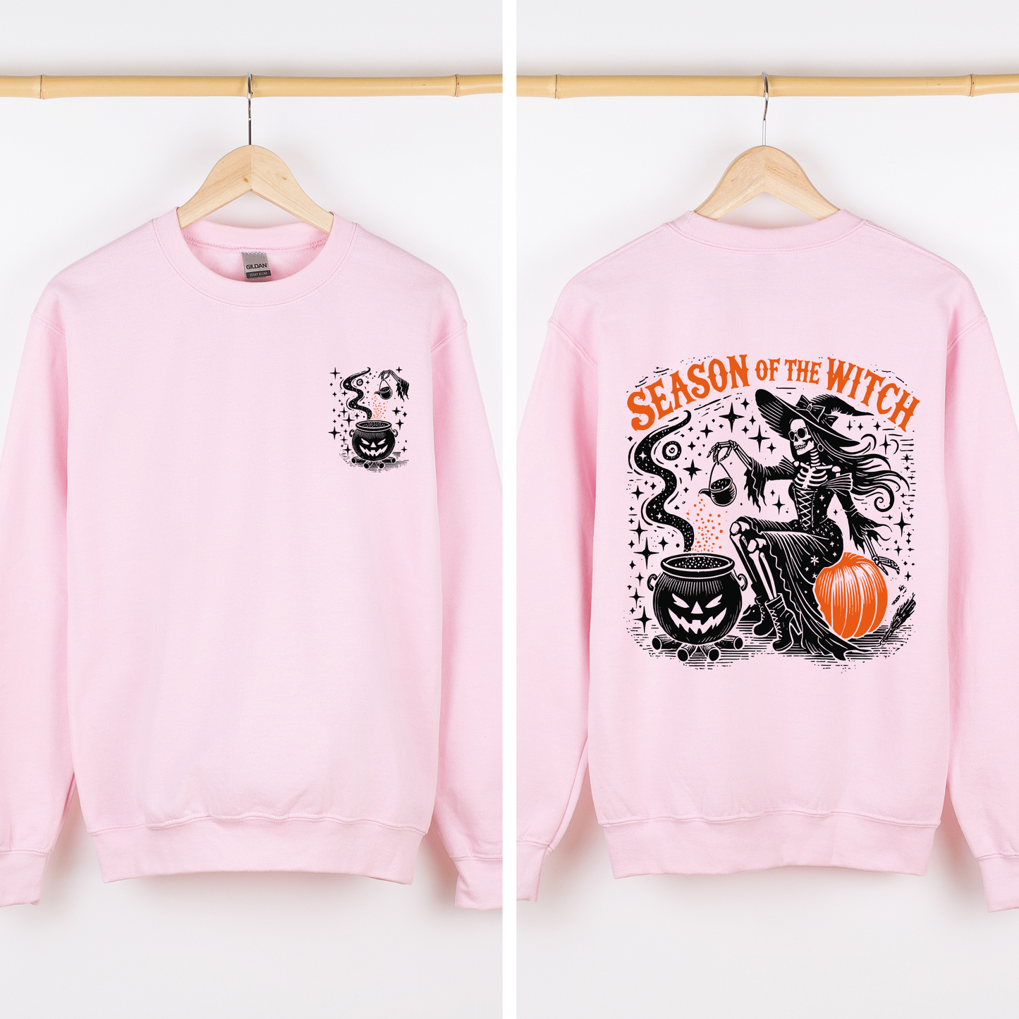Season of the Witch, Halloween, Front and Back, Spooky Sweatshirt