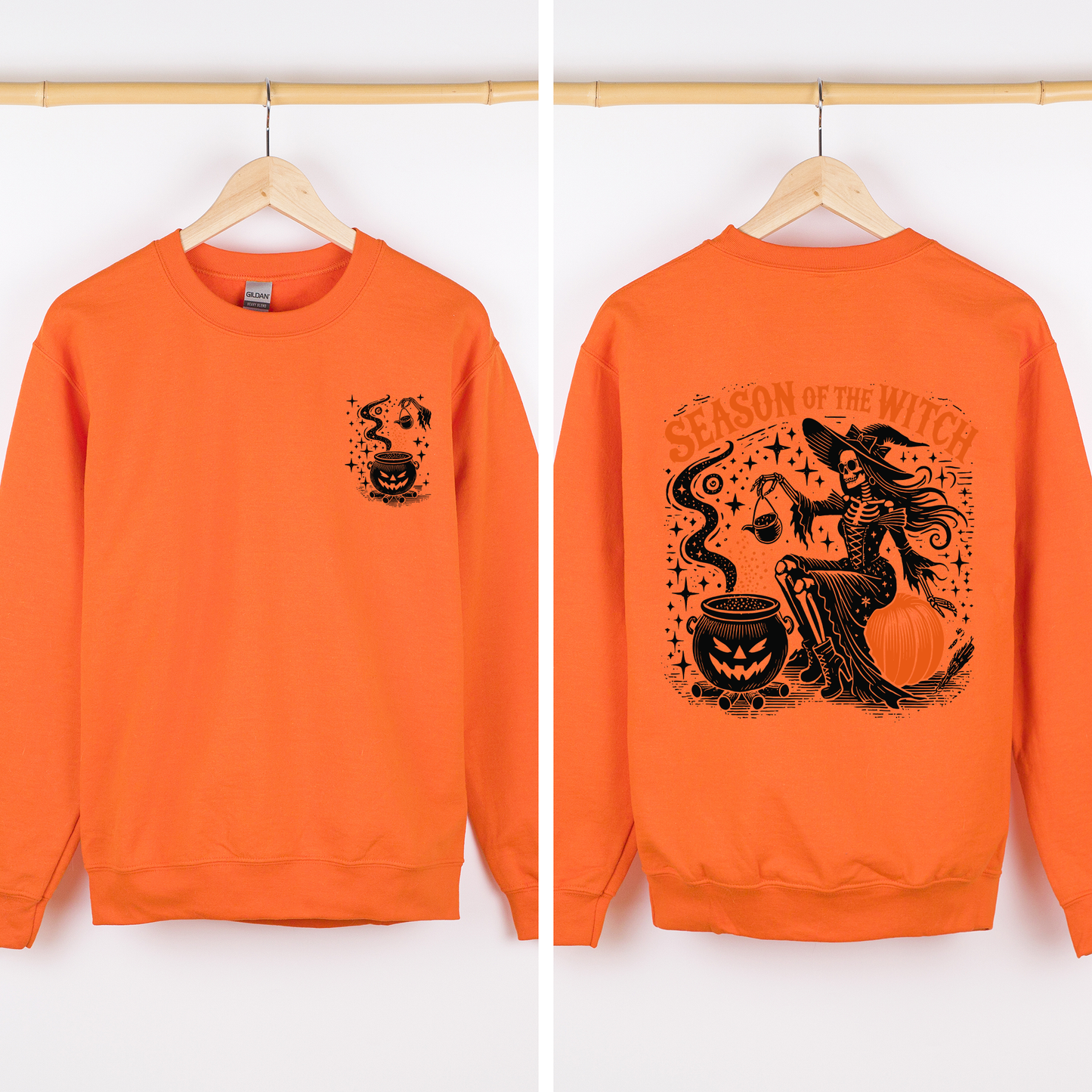 Season of the Witch, Halloween, Front and Back, Spooky Sweatshirt