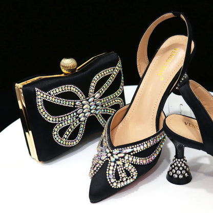 Woman Shoes And Matching Bag Set