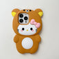 Funny Rilakkuma Bear Hello Kitty Soft Silicone Phone Case