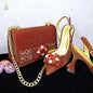 Elegant Set Pointed Toe Shoes And Bag Set