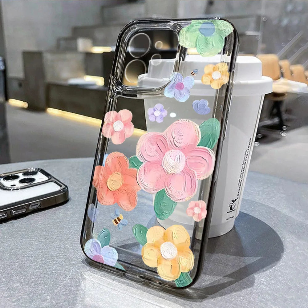 Flower Pattern Exquisite Back Cover Phone Case
