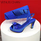 Italian Design Diamond-Encrusted Bag And High-Heeled Shoes Set