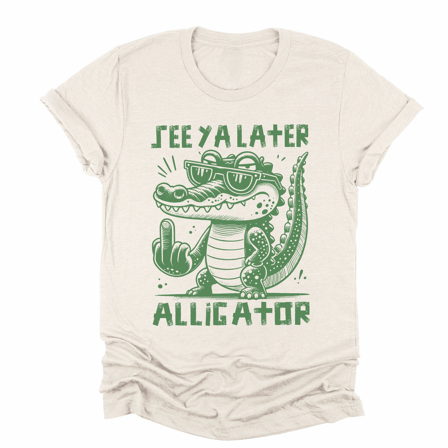 See You Later, Alligator, Funny, Middle Finger, Crude, Trending Graphic Tee, Tshirt