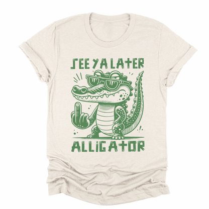 See You Later, Alligator, Funny, Middle Finger, Crude, Trending Graphic Tee, Tshirt