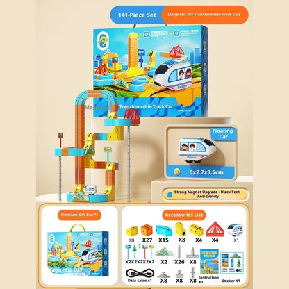 New Children'S Educational Electric Magnetic High-Speed Train Magic Track Cube Diy Magnetic Assembly Toy For Boys And Girls