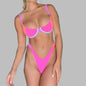 Pink Vibe check two piece swimsuit