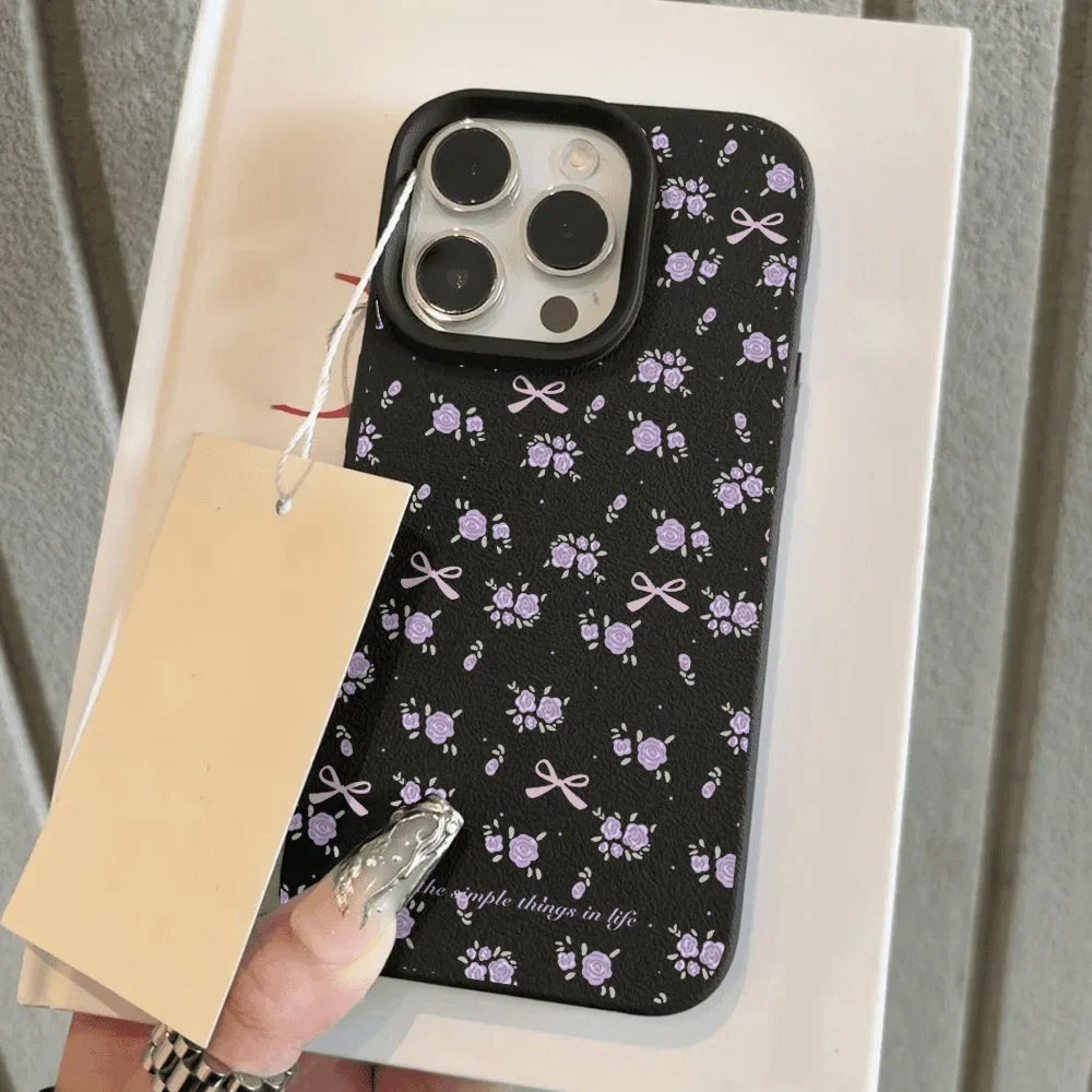 Flower Soft Candy Leather Shockproof Cover Phone Case