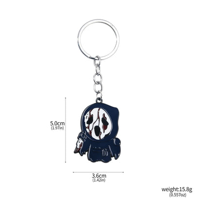 New Cartoon Anime Horror Killer Enamel Keychain Pendant Jack the Ripper Black Friday Keyring Cosplay Props Men Women Bag Jewelry