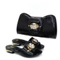 Latest Italian Design Casual Ladies Slippers and bag set