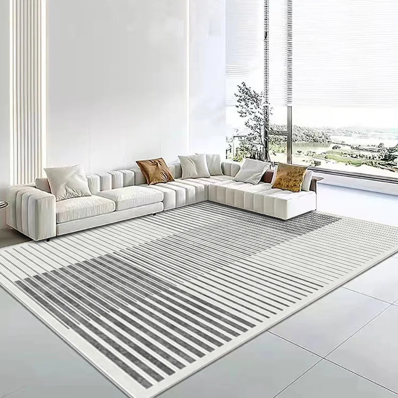Modern Minimalist Geometric Patterned Living Room Bedroom Rugs Soft Texture Anti-Slip Stylish Home Floor Decor