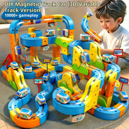 Magnetic Cube Track & High-Speed Train Set