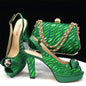 Italian Shoes And Bag Sets For Evening Party With Stones HJK1-60