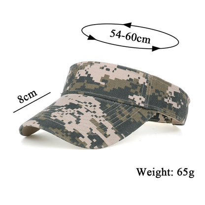 Camouflage Breathable Sun Hats Women Adjustable Visor UV Protection Tennis Running Sunscreen Hat