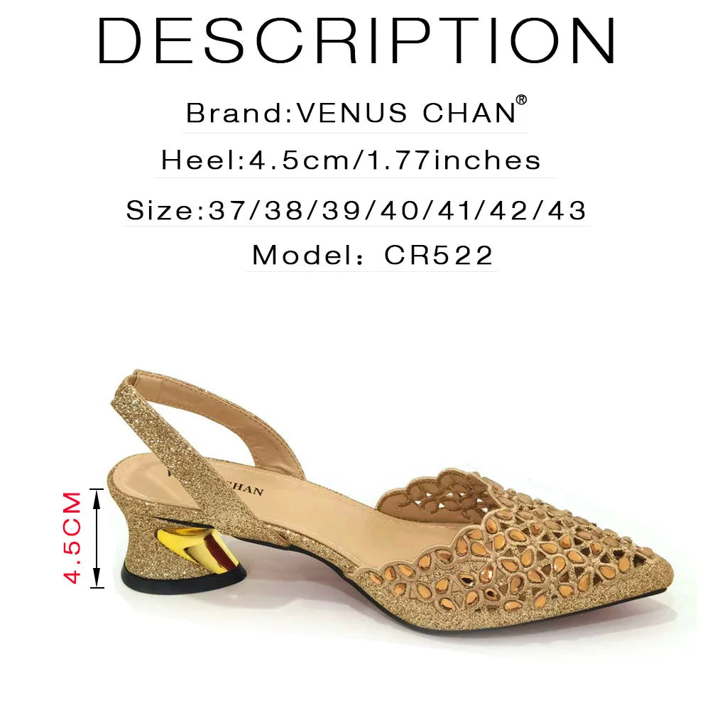 New Low Heel Pointed-Toe Shoes and Bags Set
