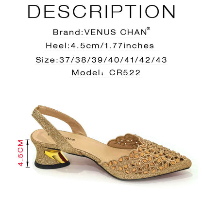 New Low Heel Pointed-Toe Shoes and Bags Set