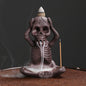 Halloween Skeleton Ceramic Backflow Incense Burner Holder