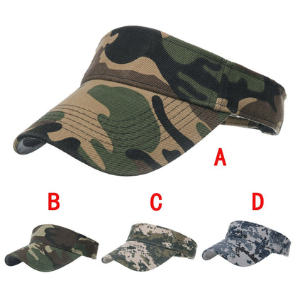 Camouflage Breathable Sun Hats Women Adjustable Visor UV Protection Tennis Running Sunscreen Hat