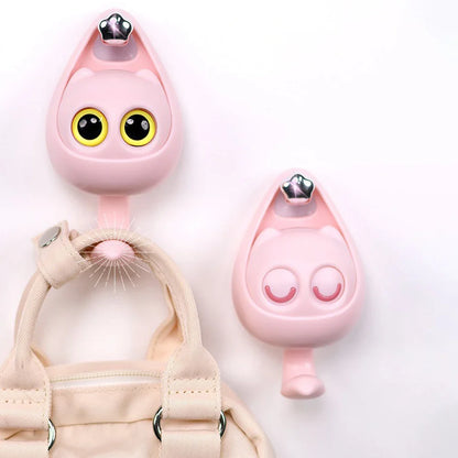 Creative Cute Cartoon Cat Hooks Wall Shlef Hook for Clothes Hat Scarf Key Holders Animals Hanger Rack Home Decoration Hanger