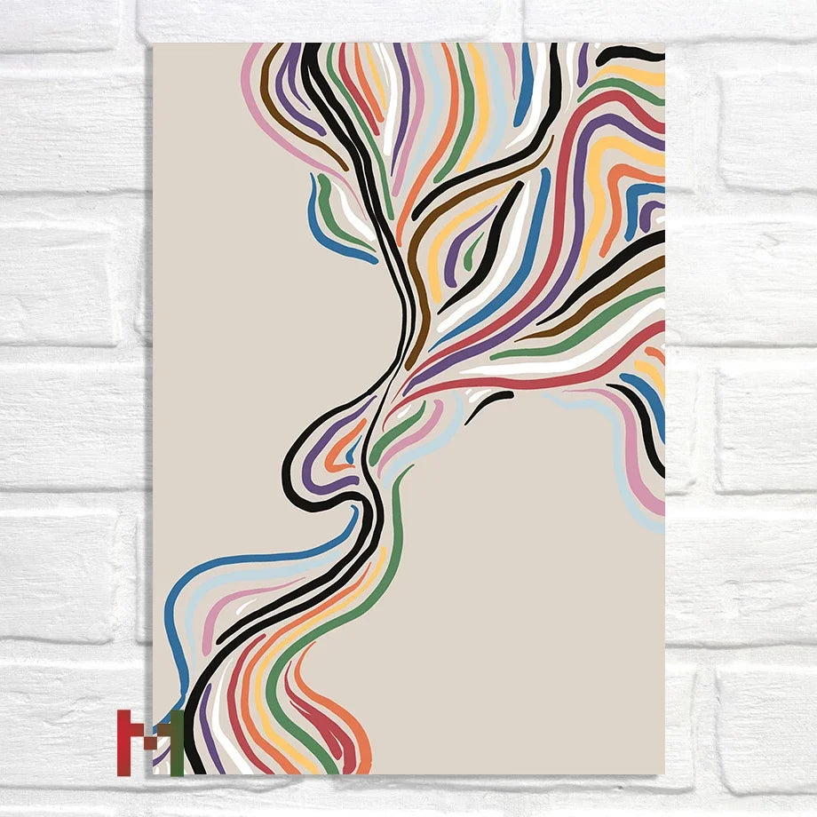 Abstract Pride Art Canvas Print Wall Decor LGBT Home Art