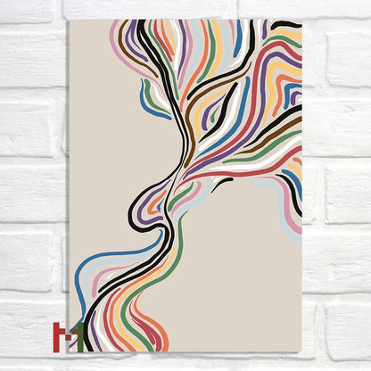 Abstract Pride Art Canvas Print Wall Decor LGBT Home Art