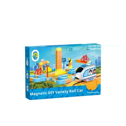 New Children'S Educational Electric Magnetic High-Speed Train Magic Track Cube Diy Magnetic Assembly Toy For Boys And Girls