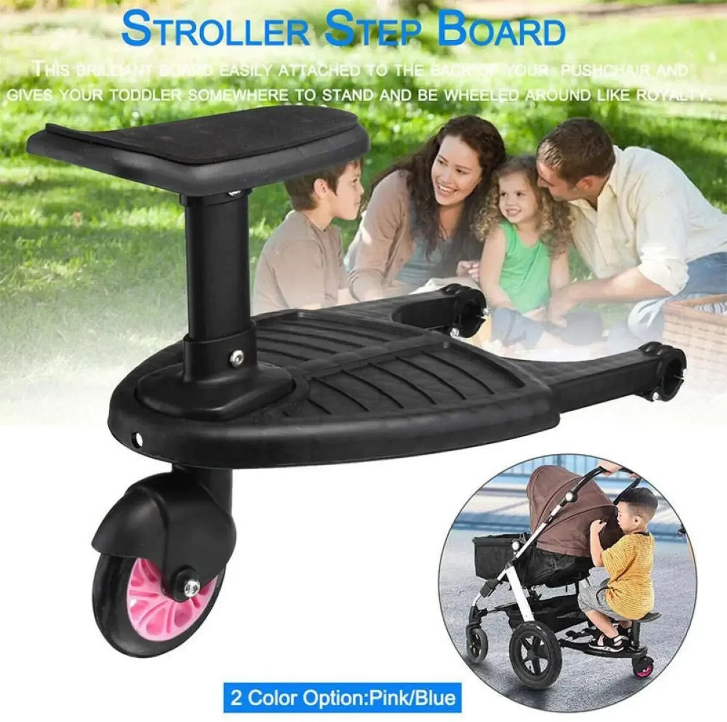 Baby Stroller Accessories, Universal Comfort Baby Stroller Pedal Adapter Wheel Type Board, Assisted Trailer, Twin Standing Board