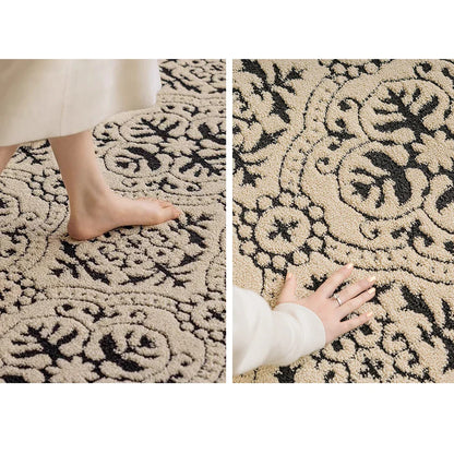 Rectangle 100% Polyester Gray Rugs For Bedrooms Rug Living Room Anti Slip Foot Mats Soft and Comfortable