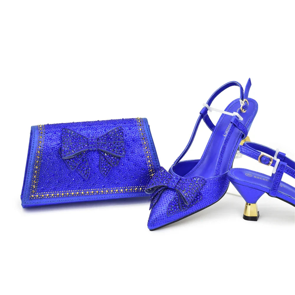 Italian Shoes And Bag Sets For Evening Party HFG1-1