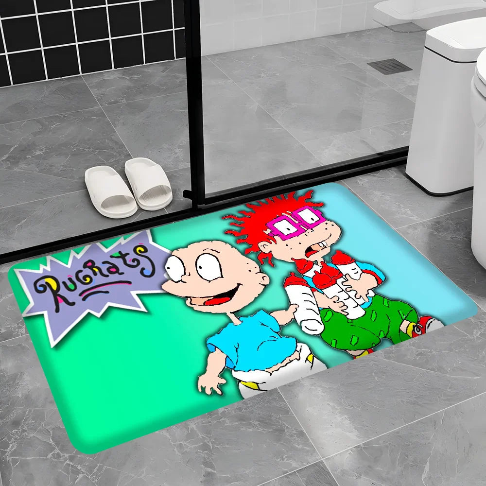 R-Rugrats Hallway Carpet Non-Slip Laundry Room Mat Laundry Decor Balcony Child Living Room Toilet Rug