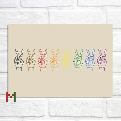 Abstract Pride Art Canvas Print Wall Decor LGBT Home Art