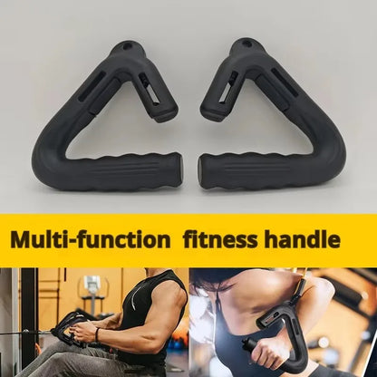 1 Pair Pull-up Handle Multi Functional Fitness Grip Deadlift Lat Pulldown Rowing Handles Weights Workout Equipments Home Gym
