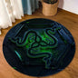 Razer Round Rugs Carpet Game Rome Gamer Gift Door Floor Mat Playroom Upholstery Living Room Bedroom Fashion Gaming Rug Decor