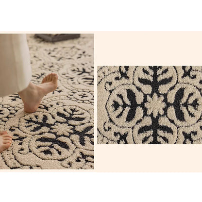 Rectangle 100% Polyester Gray Rugs For Bedrooms Rug Living Room Anti Slip Foot Mats Soft and Comfortable