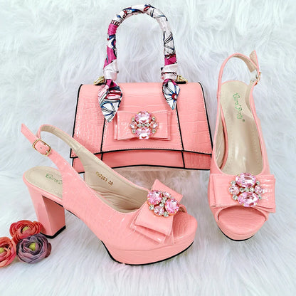 New Arrival Shoes and Bag Set African Sets HFG1-29